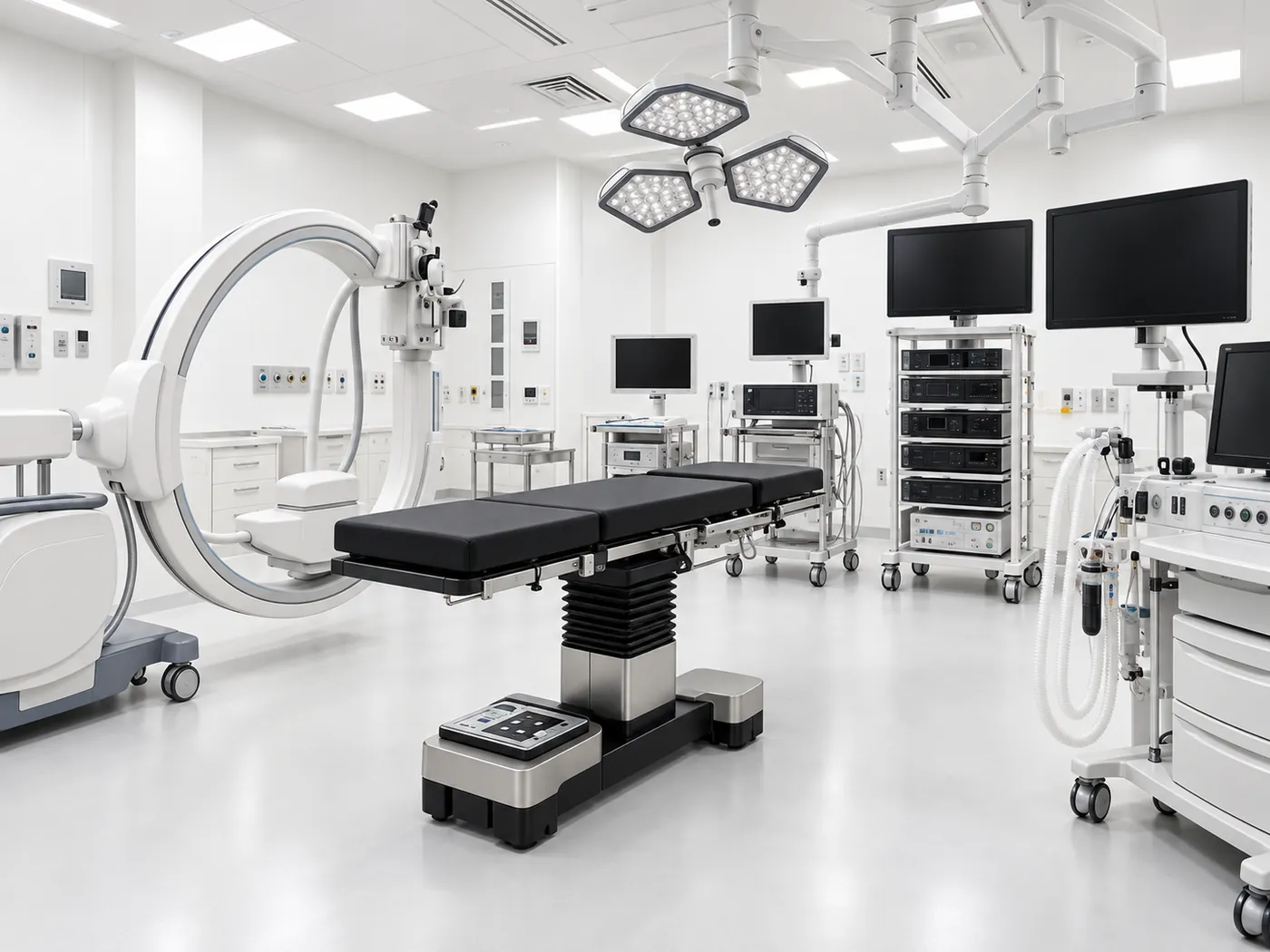 Operating theatre with surgical and medical equipment